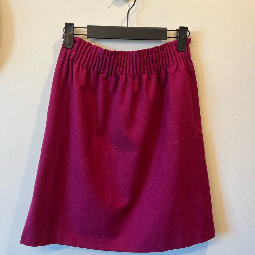 J. Crew Pink Smocked A-Line Mini Skirt